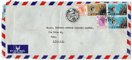 HONG KONG - AIR MAIL COVER TO ITALY 1962 / THEMATIC STAMPS-CENTENARY FIRST STAMP OF HONG KONG - Briefe U. Dokumente