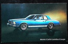 ► CHEVROLET Monte Carlo Landau Coupe 1978  - Publicité Automobile Chevrolet  (Litho. U.S.A.) - American Roadside