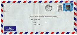 HONG KONG - AIR MAIL COVER TO ITALY 1961 / THEMATIC STAMP-50th.ANNIVERSARY OF UNIVERSITY OF HONG KONG - Lettres & Documents