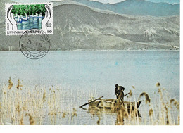 CARTE MAXIMUM GRECE 1986 LAC PETITE PRESPA - Cartes-maximum (CM)