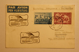 Austrian Airlines 1er Vol Innsbruck - Venise  Du 5/07/1960 - Premiers Vols