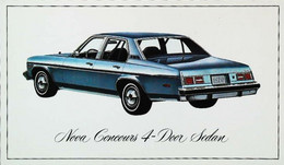 ► CHEVROLET  Nova Concours Sedan 1976  - Publicité Automobile Chevrolet   (Litho. U.S.A.) - Rutas Americanas