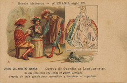 Art Card  Jeu De Cartes Cartas Del Maestro Aleman. Germany . Advert Quina Laroche Femme Seule Cocu Angelot Nu - Speelkaarten