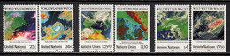 United Nations 1989 New York Mi# 575-576; Geneva 176-178; Vienna 92-93 ** MNH - World Weather Watch, 25th Anniv. / Space - North  America