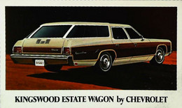 ► CHEVROLET   Kingswood Estate Wagon 1971  - Publicité Automobile Chevrolet   (Litho. U.S.A.) - Rutas Americanas