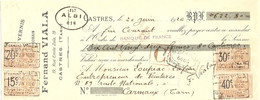 TRAITE 1926 - CASTRES FERNAND VIALA 19 RUE ÉMILE ZOLA GLACE DE SAINT GOBAIN - CARMAUX TARN - Droguerie & Parfumerie
