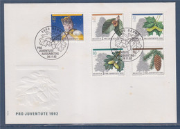 Berne, Suisse Enveloppe 1er Jour Pro Juventute Bern 24.11.92, 5 Timbres N°1411 1412 1413 1414 1415 - Other & Unclassified