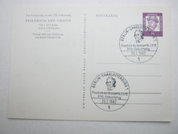 1962 , Privatganzsache  8 Pfg. Köpfe , " Friederich Der Grosse " - Postales Privados - Usados