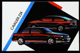 ► CHEVROLET  Cavalier Z24 1986 - Publicité Automobile Chevrolet   (Litho. U.S.A.) - Rutas Americanas