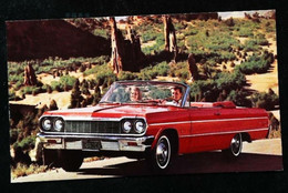 ► CHEVROLET Impala Convertible 1964  - Publicité Automobile Chevrolet   (Litho. U.S.A.) - American Roadside
