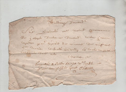 Baillage à Identifier Duchesne Joseph Jean Capitan Propriétaire Exploitant Belley 1764 Mollet Mottet - Historische Documenten