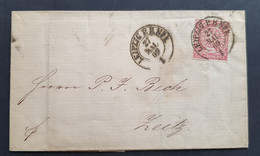 Norddeutscher Postbezirk 1869, Faltbrief LEIPZIG Gelaufen ZEITZ - North German Conf.