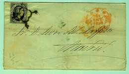SPANIEN--Nr. 6 Auf Briefhülle, Cadiz 11.SEP.1851 ,gestempelt - Cartas