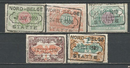 Lot Van 5 Zegels Gestempeld NORD BELGE - STATTE - Nord Belge