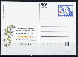 CZECH REPUBLIC 1997 3 Kc. Postcard SINGPEX 1997, Unused.  Michel P18-A3 - Postcards