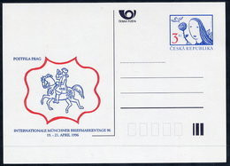 CZECH REPUBLIC 1996 3 Kc. Postcard Münchner Briefmarkentage, Unused.  Michel P18-A1 - Cartes Postales
