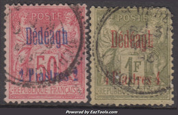 50c 1Fr Sage Dédéagh Oblitérés Aspect TB (Dallay N° 5 6  , Cote: 135€ ) - Used Stamps