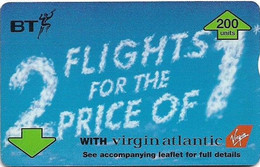 UK - BT - L&G - BTA-144 - Virgin Atlantic, 2 Flights For The Price Of 1 - 570B - 200Units, 31.600ex, Used - BT Emissioni Pubblicitarie