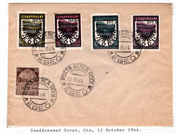 1944 - RODI/ITALIAN ADMINISTRATION - Catg. Unif. A56/59 - FDC - (W012..) - Isole Ionie