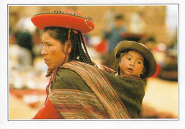 Pérou Chincheros Femme Portant Son Enfant (carte écrite édition ATLAS) - Peru