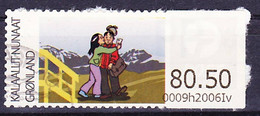 Greenland 2009 First ATM Issue Stamp, Face Value 80.50 DKK, Used O - Timbres De Distributeurs