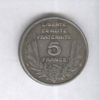 Fausse 5 Francs France 1933 Frappée - Bedoucette - Poids 5,81Gr. - Exonumia - Errores Y Curiosidades