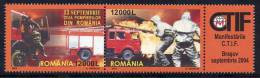 ROMANIA 2004 Fire Service Pair MNH / **.  Michel 5851-52 - Nuevos