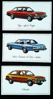 ► LOT 3 Classic Automobile CHEVROLET (Litho. U.S.A. Advertising Manufacturer / Dealer Postcard) - Rutas Americanas