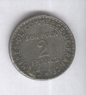 Fausse 2 Francs France 1921 Moulée - Exonumia - Errors & Oddities