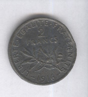 Fausse 2 Francs France 1916 Moulée - Exonumia - Varianten En Curiosa