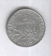 Fausse 2 Francs France 1910 Moulée - Exonumia - Errores Y Curiosidades