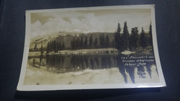 CP VERITABLE PHOTO REAL PHOTO TAYLOR LAC BEAUVERT AND GLIMPSE OF GOLF COURSE JASPER PARK CANADA VOYAGEE - Jasper