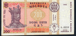 MOLDOVA  P16a 200  LEI    1992  #G.0059     VF   NO P.h. - Moldova