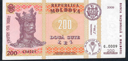 MOLDOVA  P16c 200  LEI    2009  #G.0009    AU - Moldawien (Moldau)