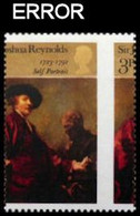 Great Britain 1973 Painting Joshua Reynolds Grand Style 3p ERROR:perf. - Plaatfouten En Curiosa