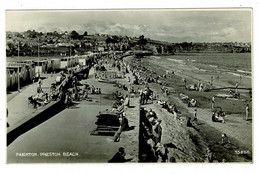 Ref BB 1429  - 1938 Real Photo Postcard - Preston Beach Paignton - Devon - Paignton