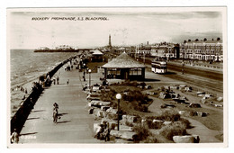 Ref BB 1429  - 1946 RP Postcard - Rockery Promenade S.S. Blackpool - "Don't Waste Bread Slogan Others Need It" - Blackpool