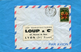 MARCOPHILIE-Nlle Calédonie-lettre+thematics Stamps-cad PAITA- Stamps N°321 Flower-deplanhéa - Covers & Documents