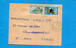 MARCOPHILIE-Nlle Calédonie-lettre+thematics Stamps-cad We Lifou1969- 2stamps N°346 Oiseau+335 - Lettres & Documents