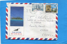 MARCOPHILIE-Nlle Calédonie-lettre+thematics Stamps-cad1982- 2stamps N°317 Bateau+449JT81 - Lettres & Documents