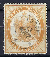 FRANCE Télégraphes 1868: Le Y&T 7a, Superbe Obl. CAD Luçon Du 13 AOUT 70 - Kranten