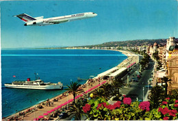 06 . NICE . AVION AIR FRANCE  ( Trait Blanc Pas Sur L'Original ) - Transport Aérien - Aéroport