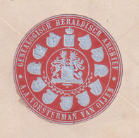 DDY 091  - NEDERLAND Lettre (Timbre Manque) Entete + Label Genealogisch Heraldisch Archief S' GRAVENHAGE 1881 - Abarten Und Kuriositäten