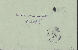 Gaston De Galliffet Général Marquis Talons Rouges Massacreur De La Commune Autographe Signature Remerciements Entier - Autres & Non Classés