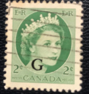 Canada - P4/10 - (°)used - 1956 - Michel 44 - Koningin Elizabeth II - Aufdrucksausgaben