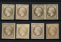 FRANCE Essais 1854: Napoléon De 20c Dans Tous Ses états - Color Proofs 1900-1944