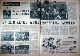 Voetbal (06.02.1958) Ricardo Zamora, Wolverhampton, R.C. Parijs, Beerschot, Leon Mokuna, Gantoise, Brazilie - Autres & Non Classés