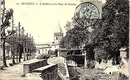 Delcampe - 69 - BEAUJEU -- L'Ardières Et La Place St Nicolas - Beaujeu