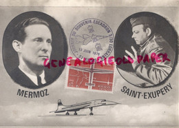 AVIATION-  51- REIMS- JOURNEE DU SOUVENIR ESCADRON 3/30 LORRAINE-MERMOZ- SAINT EXUPERY 13 JUIN 1976- TIMBRE VOL A VOILE - Autres & Non Classés