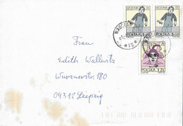 POLAND - NICE MULTI STAMP COVER TO DDR GERMANY -  1072 - Lettres & Documents